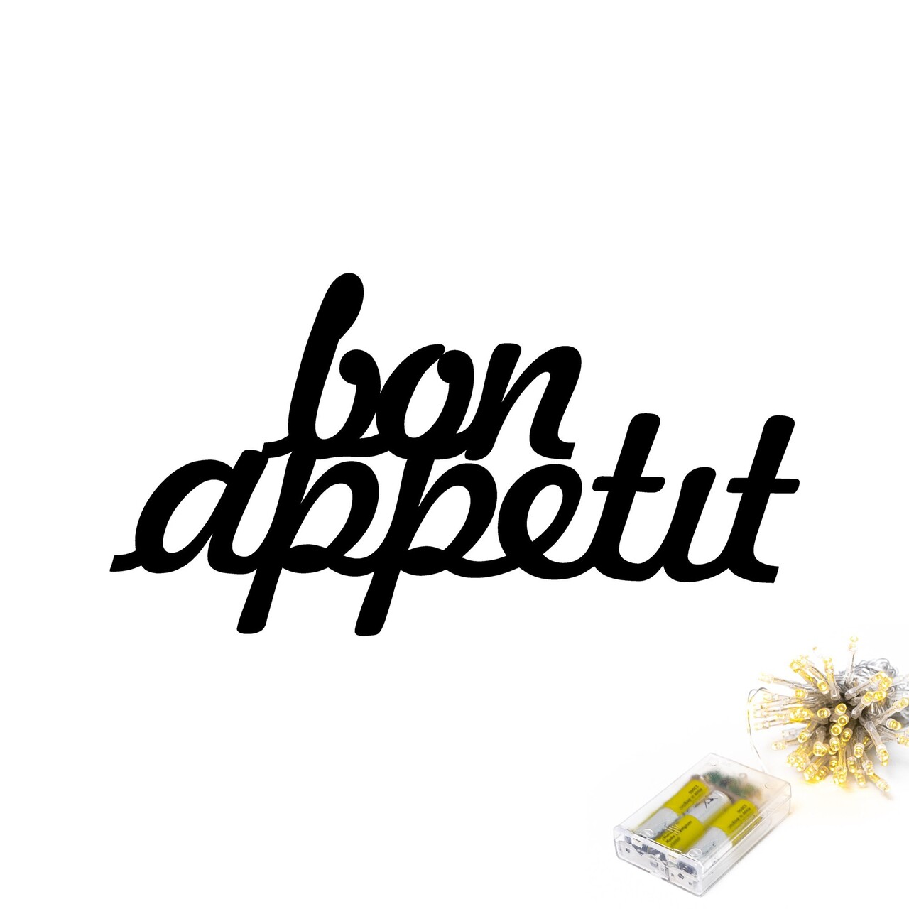 Decoratiune de perete, Bon Appetit 171, 30 x 50 cm, Negru - view 5