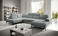 Coltar stanga 6 locuri ELTAP, LT-04VER, Bretan, 350x205x107 cm, lemn/poliester, gri deschis