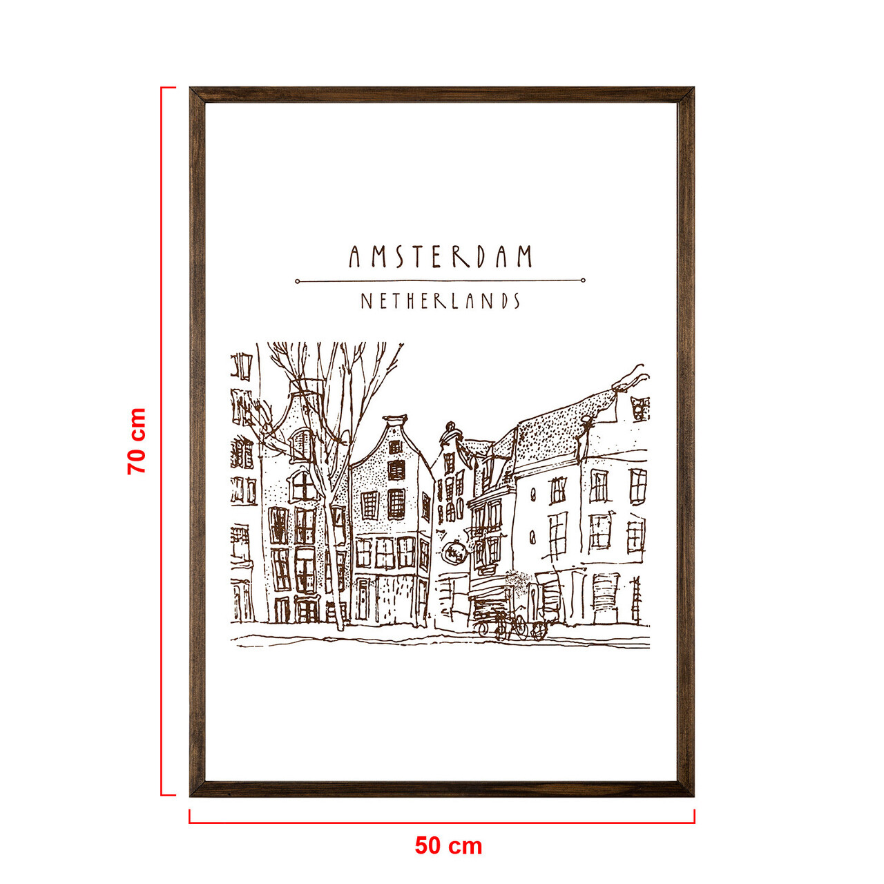 Tablou decorativ, TD049, Lemn, Desenat manual, Natural