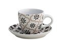 Set 2 cesti cu farfurie pentru cafea, Alhambra, Brandani, 90 ml, portelan
