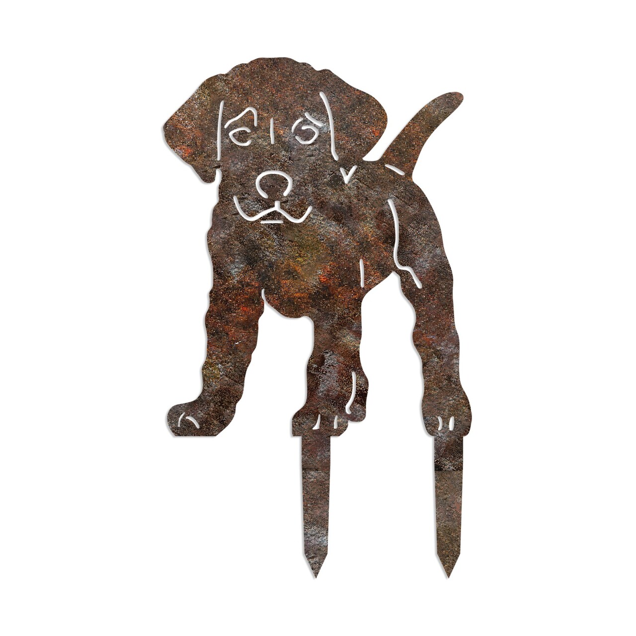 Obiect decorativ de grădină, Amicable 02, 40x33 cm, Maro antichizat - imagine 4