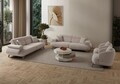 Canapea 3 locuri, Atelier del Sofa, 752EST1135, Lemn de carpen/PAL melaminat, Bej