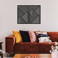Decoratiune de perete, Vertical Limit, Dimensiune: 70 x 43 cm (2 bucăți), Negru