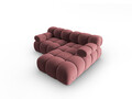Coltar modular dreapta 3 locuri, Bellis-51, Micadoni Home, 188x155x70 cm, catifea, roz