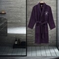 Halat de baie unisex, Beverly Hills Polo Club, 100% bumbac, S/M, Purple