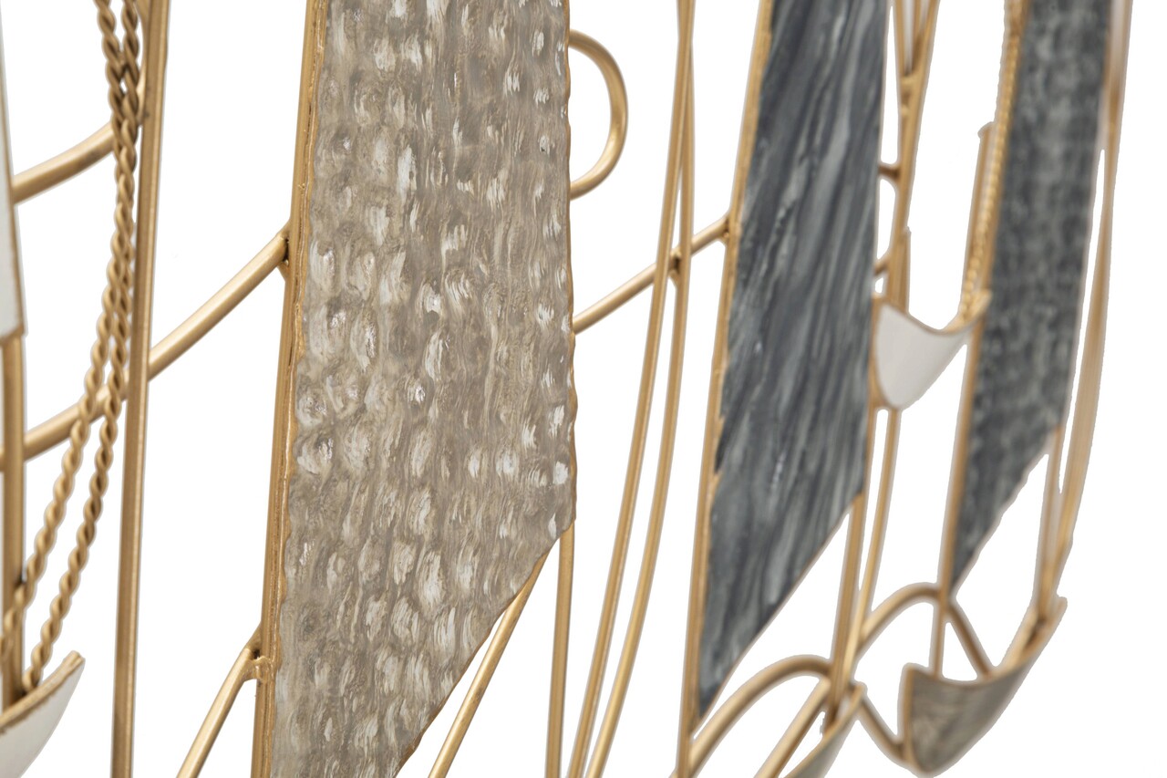 Decoratiune de perete Boat Light, Mauro Ferretti, 123.8 x 69.9 cm, fier, multicolor - 1 | YEO