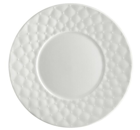 Farfurie desert glamour, ambition, portelan, 20.5 cm, alb