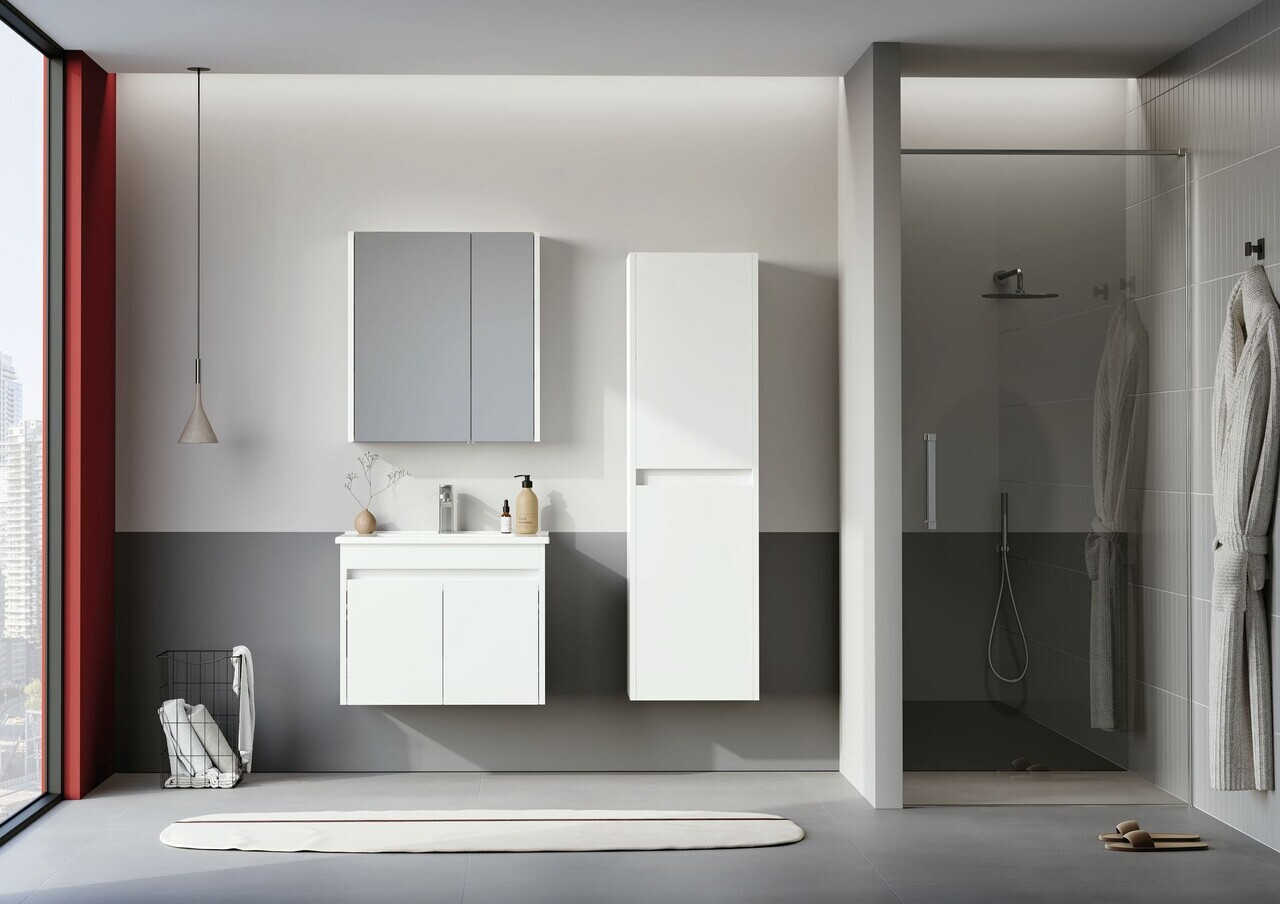 Dulap de baie, Hanah Home, Arno 40, Alb — imaginea 2