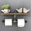 Raft de perete, Evila Originals, BoruRaf030, 40x12x12 cm, Nuc negru