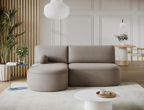 Coltar extensibil stanga 3 locuri ELTAP, LT-18SO, Livosa, 220x144x93 cm, lemn/poliester, bej inchis