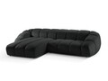 Coltar stanga 4 locuri, Diana-192, Micadoni Home, 334x182x72 cm, catifea structurata, antracit