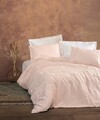 Lenjerie de pat dubla, Lesley - Powder, Cotton Box, Bumbac Satinat