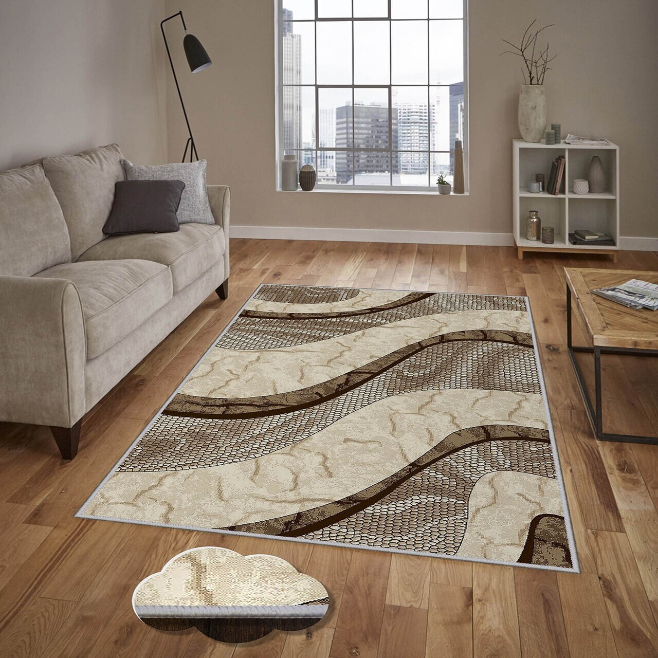 Covor Eexfab549 100x200 cm Poliester Multicolor