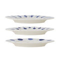 Set 3 farfurii intinse, Bloomingville, Linora, 28x3 cm, ceramica, albastru
