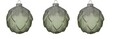 Set 3 globuri Pinecone colourflow, Decoris, Ø8 cm, sticla, verde