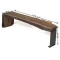 Comoda TV, Massive Design, Calla, 193 x 46 x 40 cm,  lemn de nuc, nuc