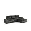 Coltar extensibil dreapta 4 locuri ELTAP, Ov15, Ottavio, 275x180x85 cm, lemn/poliester, gri inchis/gri