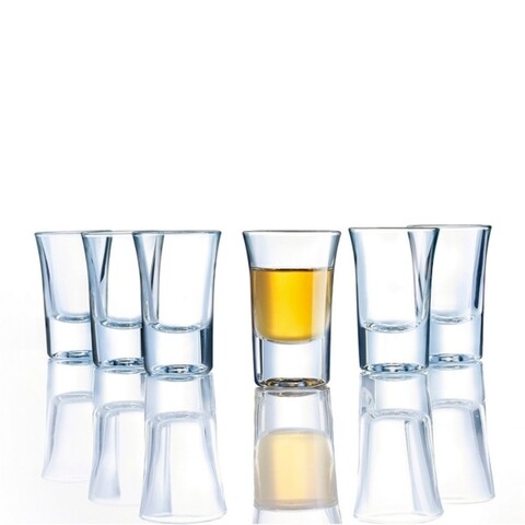 Set 6 pahare de shot, Luminarc, Spirit Bar, 34 ml, sticla, transparent