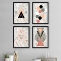 Set 4 tablouri decorative, SET_081, Lulu, 34x44 cm, plastic