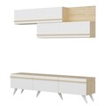 Comoda TV, Inarch, Amsterdam, 180x42x35 cm, PAL, Safir / Alb