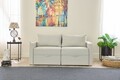 Canapea extensibilă cu 2 locuri, Balcab Home, 825BLC5413, Cadru: 100% LEMN DE BRAD, Crem