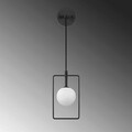 Aplica de perete, Fulgor, 942FLG2102, Metal, Alb/Negru