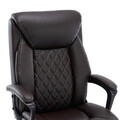 Scaun de birou Victory, Pakoworld, 64.5x72.5x118 cm, piele ecologica, maro