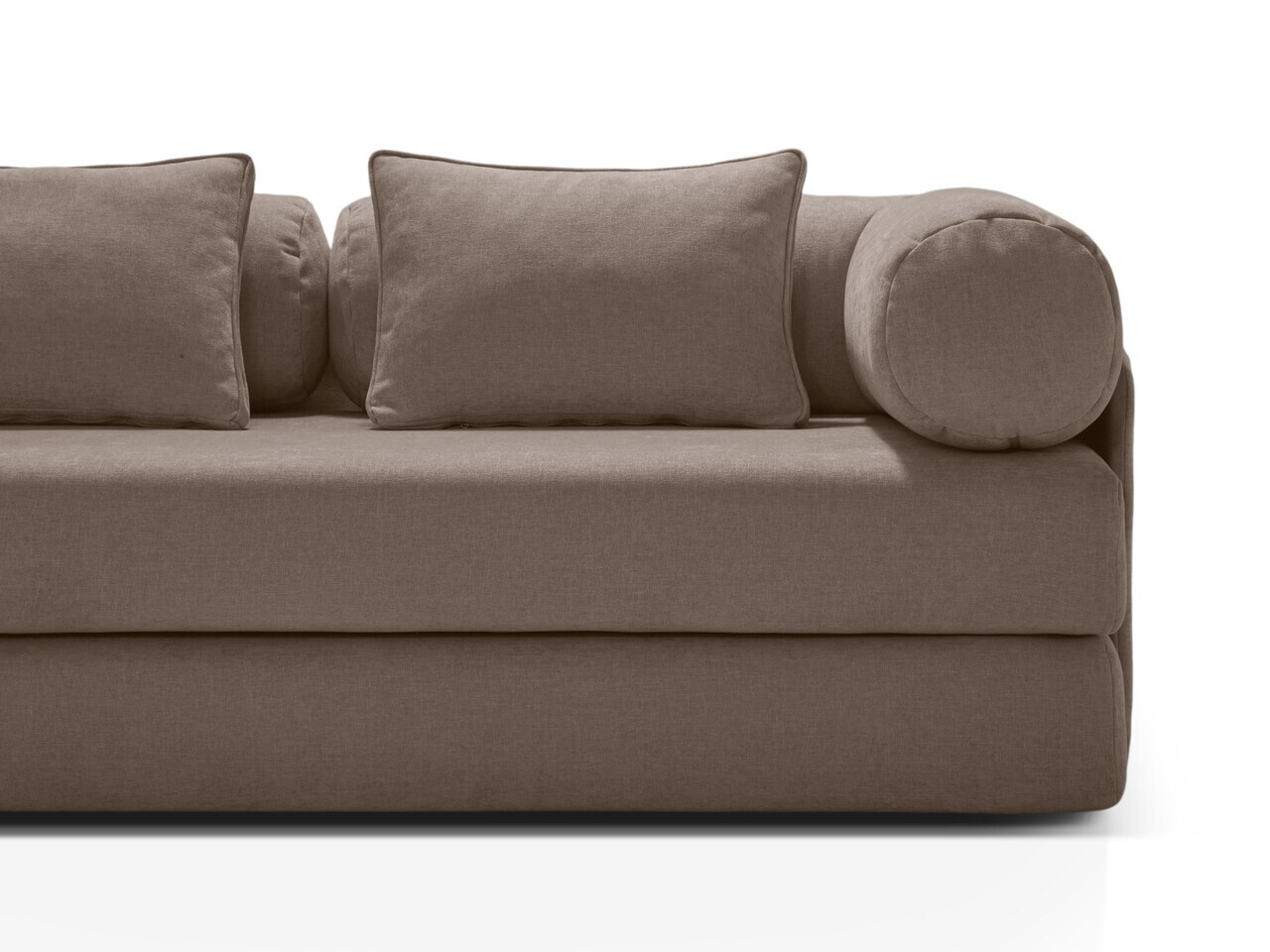 Canapea extensibila 3 locuri, Dreamy, Micadoni Home, 206x95x70 cm, tesatura structurata, cappuccino — imaginea 6