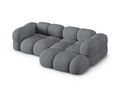Coltar dreapta 3 locuri, Loretto, Cosmopolitan Design, 250x147x68 cm, tesatura structurata, gri