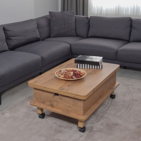 Masuta de cafea, Hanah Home, Helsinki, 90x40x60 cm, PAL, Pin