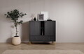 Comoda ADRK, Tili 2D 2S 2P, 100.2x40.8x95 cm, PAL laminat, negru