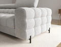 Coltar extensibil dreapta 3 locuri ELTAP, LT-03PEL, Felro, 285x181x93 cm, lemn/poliester, gri deschis