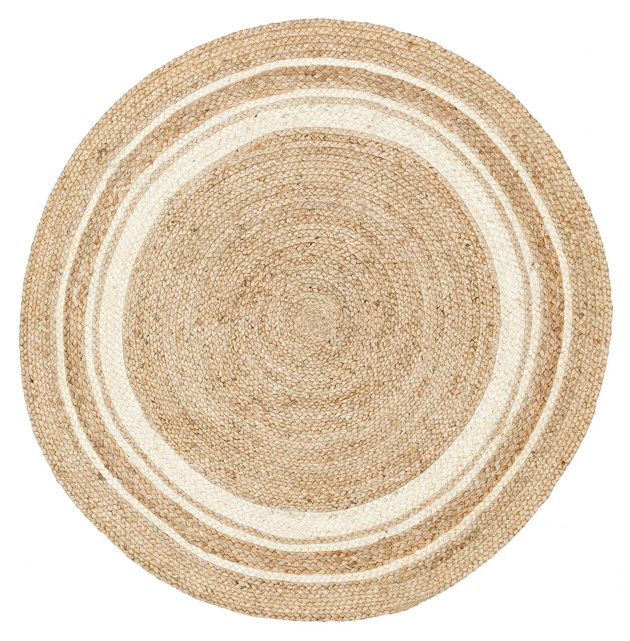 Covor, Ech 01, 90x90 cm, Iuta, Crem — imaginea 2
