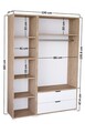 Dulap pentru haine, Miwood, Nisan 1600-019, Nuc deschis