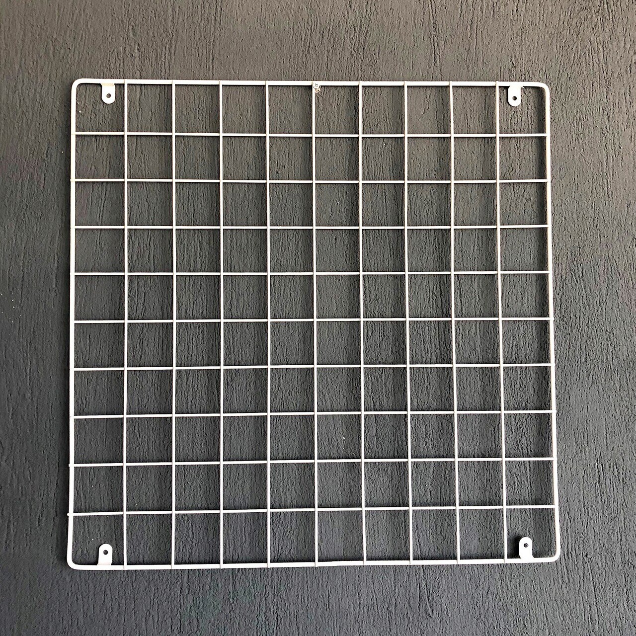 Decoratiune de perete, WR006, Metal, Cu 10 agatatori, Alb
