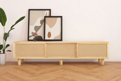 Comoda tv, dekzy, dz074, 180x45x30 cm, natural