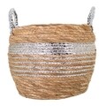 Cos pentru depozitare, Creaciones Meng, 24x28 cm, stuf/hartie impletita, natural