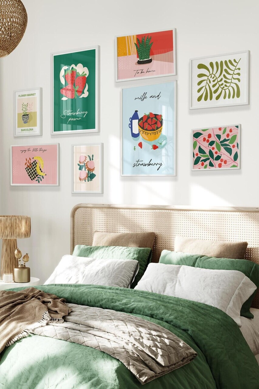 Tablou decorativ, Çgs-046-White-Byk, Lemn masiv, Față: 100% PVC STICLĂ, Multicolor