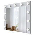 Oglindă decorativă din PAL, Rani, EF108, 90x71 cm, PAL, Alb