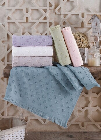 Set prosoape de baie (6 bucăți), Şaheser, daisy, bumbac, albastru / mov / alb / liliac / roz / verde