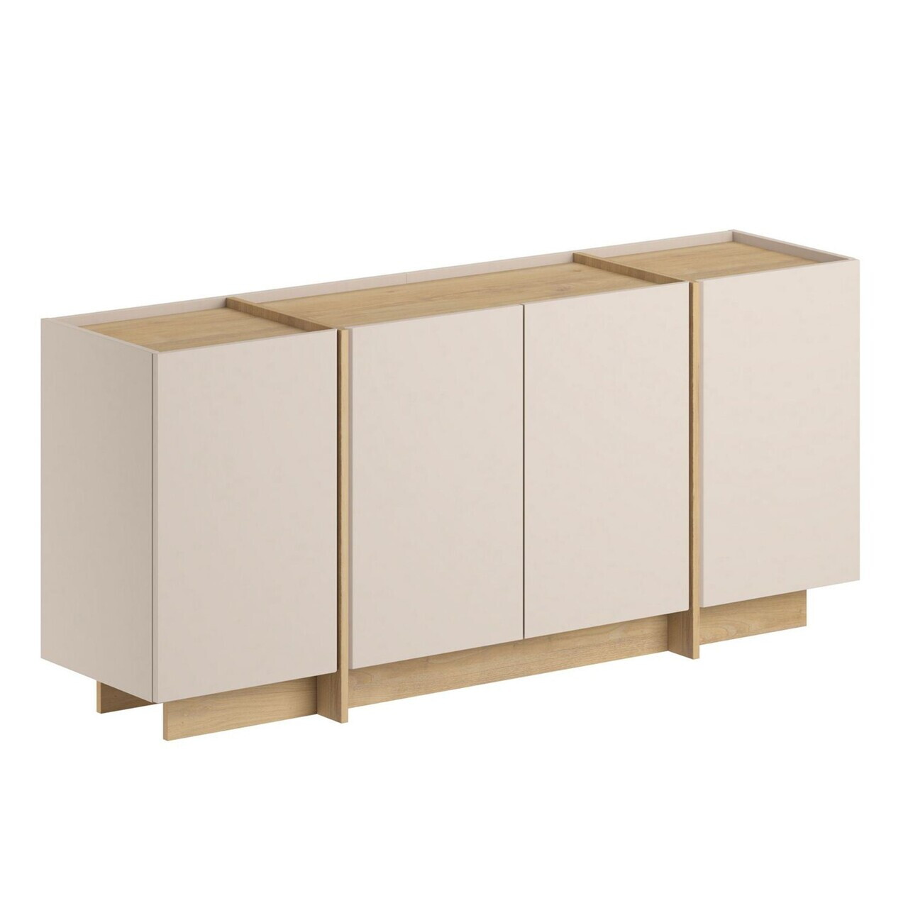 Consola, Nordure, Dorma, 180x80x45 cm, PAL, Nurcă / Stejar Safir — imaginea 6