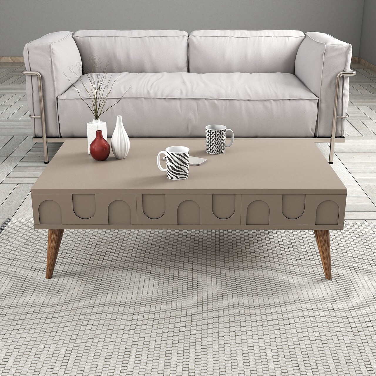 Masuta de cafea, Hommy Craft, Lyon 34, 105x34.6x60 cm, PAL, Atlas / Nuc - 1 | YEO