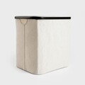 Cos de rufe Davey, Homla, 40.5x33x42 cm, poliester/in/bambus, alb/negru