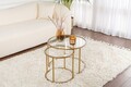Set masuta de cafea, Nordure, Aurum, Auriu / Transparent