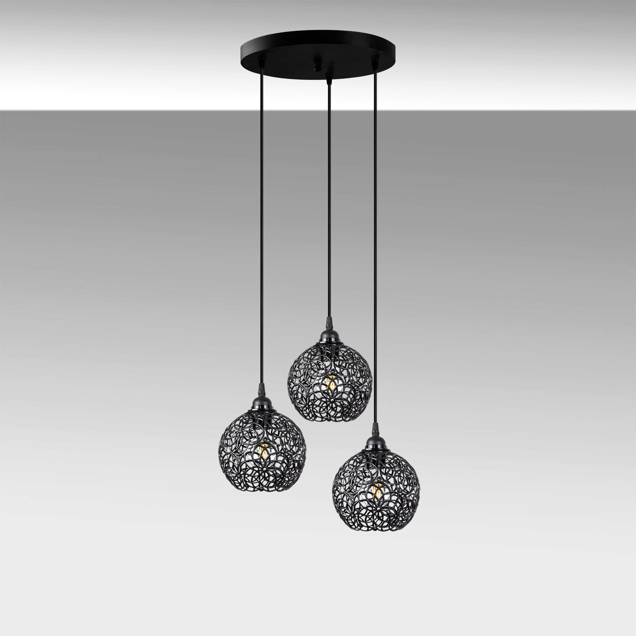Lustra, Fulgor, 942FLG1452, Metal, Negru - 2 | YEO