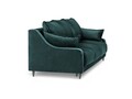 Canapea extensibila, Lilas, Mazzini Sofas, 3 locuri, cu lada de depozitare, 215x94x90 cm, catifea, albastru petrol
