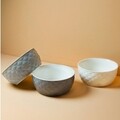Bol salata Glamour, Ambition, portelan, 17 cm, gri