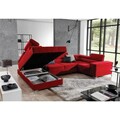 Coltar extensibil dreapta 6 locuri ELTAP, Th-05, Thiago, 342x208x88 cm, lemn/poliester, roz deschis