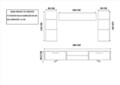 Comoda TV, Rabi, Rb-165, 180x45x40 cm, Lemn