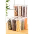 Set recipiente depozitare, Fremont, 964FRM5372, Plastic , Dimensiune: 10 x 10 x 24,5 cm/ 1750 ml (12 bucăți), Alb